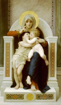 La Vierge LEnfant Jesus et Saint Jean Baptiste Realismo William Adolphe Bouguereau Pinturas al óleo